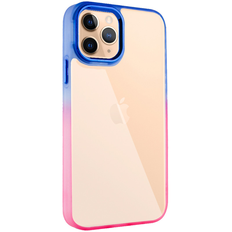 Чохол TPU+PC Fresh sip series на Apple iPhone 11 Pro (5.8") (Рожевий / Синій)