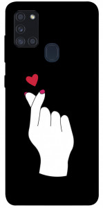 Чехол Сердце в руке для Galaxy A21s (2020)