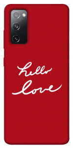 Чехол Hello love для Galaxy S20 FE