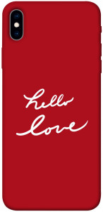 Чехол Hello love для iPhone XS Max
