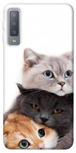 Чехол Три кота для Galaxy A7 (2018)