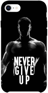 Чехол Never give up для iPhone SE (2020)