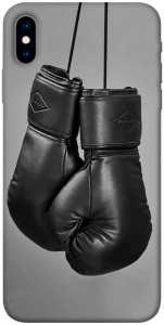 Чехол Черные боксерские перчатки для iPhone X (5.8")