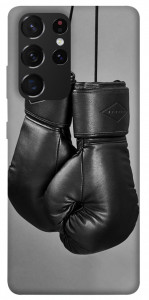 Чехол Черные боксерские перчатки для Galaxy S21 Ultra