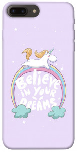 Чехол Believe in your dreams unicorn для iPhone 8 plus (5.5")