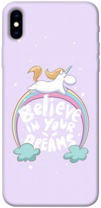 Чехол Believe in your dreams unicorn для iPhone XS Max