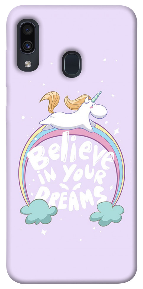 Чехол Believe in your dreams unicorn для Galaxy A30 (2019)