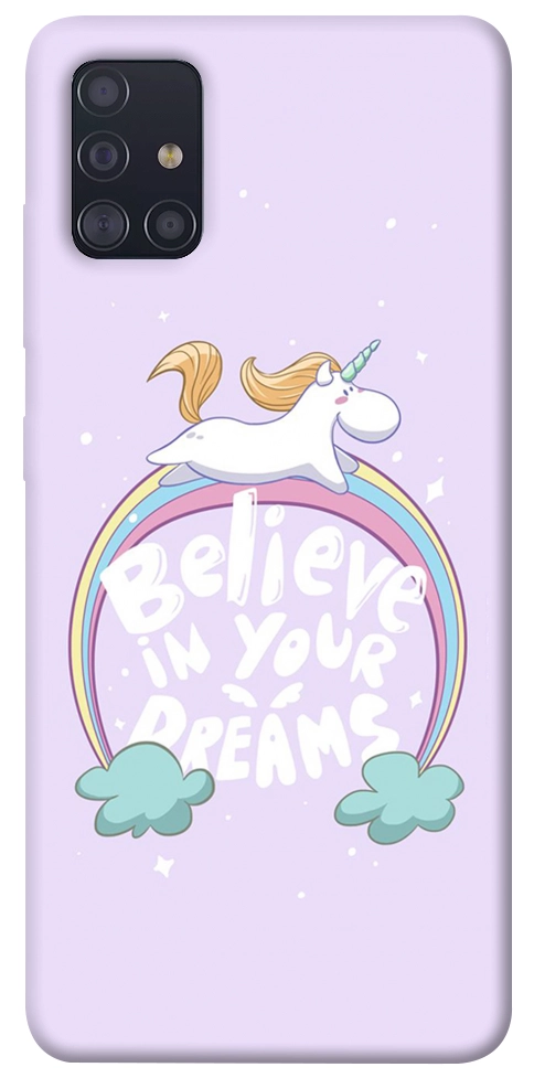 Чехол Believe in your dreams unicorn для Galaxy A51 (2020)