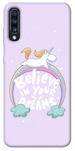 Чехол Believe in your dreams unicorn для Galaxy A70 (2019)