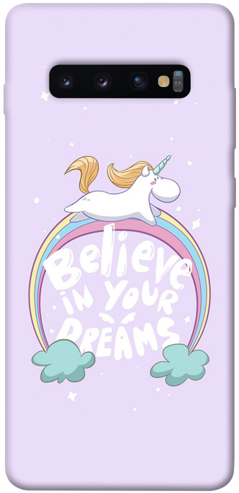 Чохол Believe in your dreams unicorn для Galaxy S10 Plus (2019)