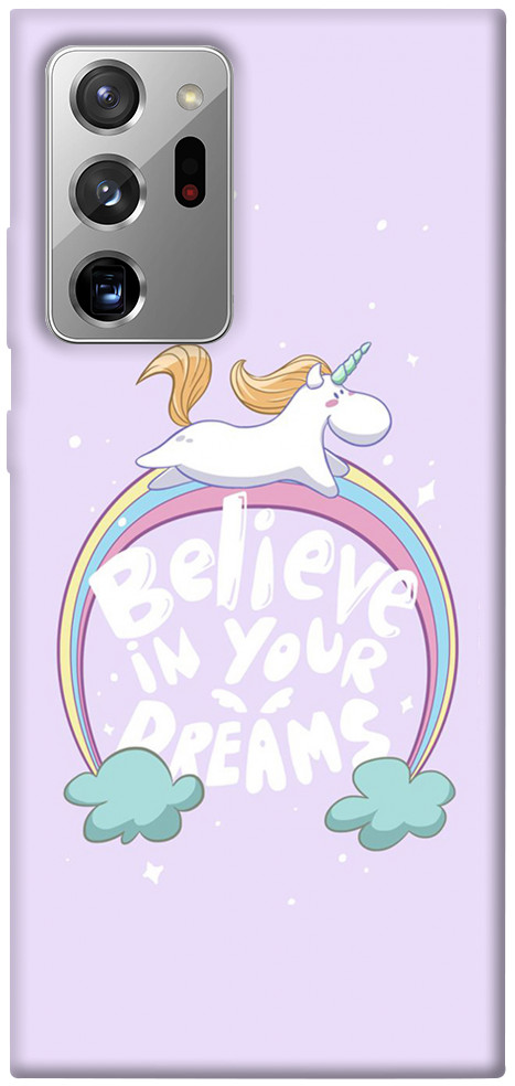 Чехол Believe in your dreams unicorn для Galaxy Note 20 Ultra