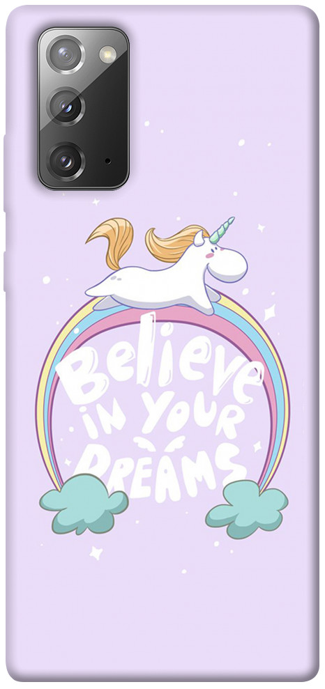 Чехол Believe in your dreams unicorn для Galaxy Note 20