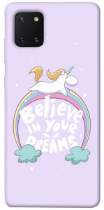 Чохол Believe in your dreams unicorn для Galaxy Note 10 Lite (2020)