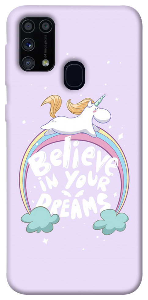 Чехол Believe in your dreams unicorn для Galaxy M31 (2020)