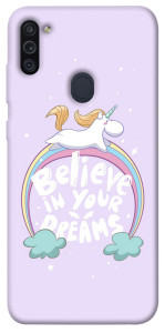 Чохол Believe in your dreams unicorn для Galaxy M11 (2020)