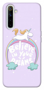 Чехол Believe in your dreams unicorn для Realme 6