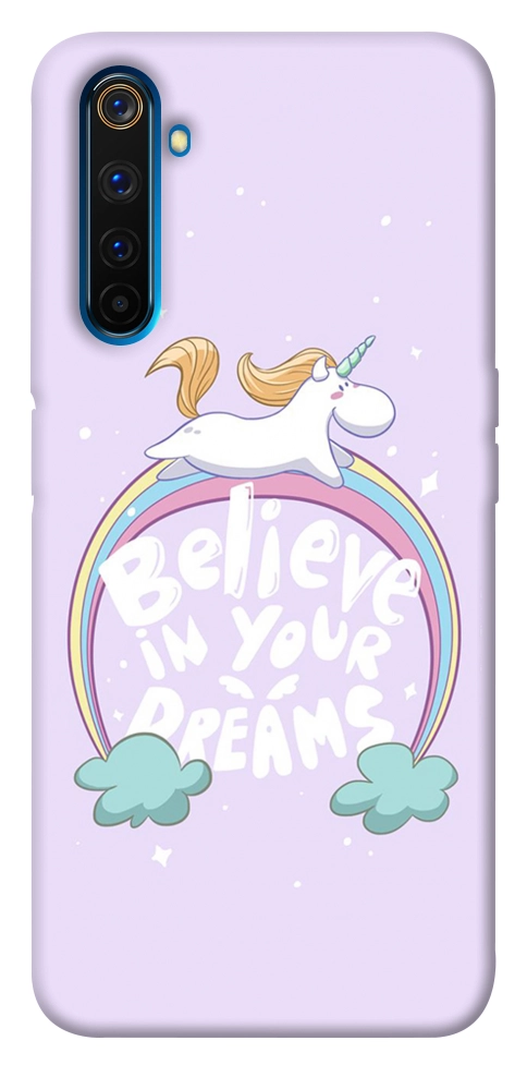 Чехол Believe in your dreams unicorn для Realme 6 Pro