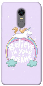 Чехол Believe in your dreams unicorn для Xiaomi Redmi 5 Plus