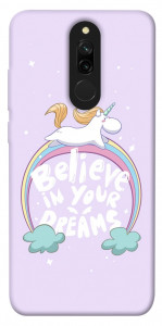 Чехол Believe in your dreams unicorn для Xiaomi Redmi 8