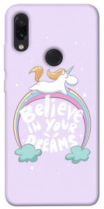 Чехол Believe in your dreams unicorn для Xiaomi Redmi Note 7S