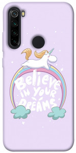 Чехол Believe in your dreams unicorn для Xiaomi Redmi Note 8