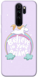 Чохол Believe in your dreams unicorn для Xiaomi Redmi Note 8 Pro