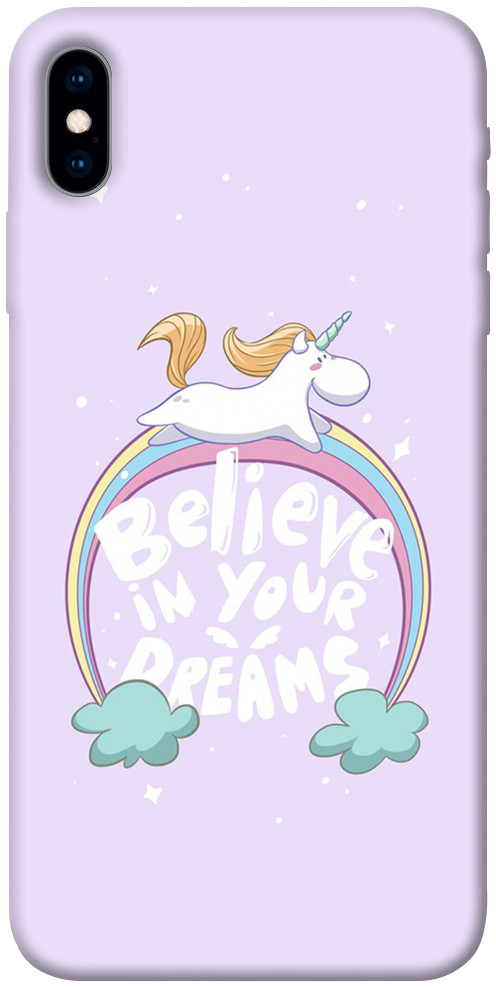 Чохол Believe in your dreams unicorn для iPhone XS