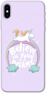 Чехол Believe in your dreams unicorn для iPhone X (5.8")