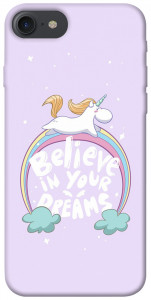 Чехол Believe in your dreams unicorn для iPhone 7 (4.7'')