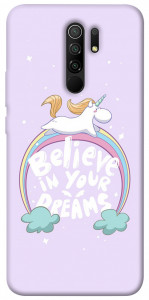 Чехол Believe in your dreams unicorn для Xiaomi Redmi 9
