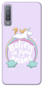 Чохол Believe in your dreams unicorn для Galaxy A7 (2018)