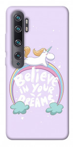 Чехол Believe in your dreams unicorn для Xiaomi Mi Note 10 Pro