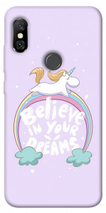 Чехол Believe in your dreams unicorn для Xiaomi Redmi Note 6 Pro