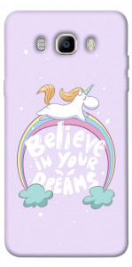 Чехол Believe in your dreams unicorn для Galaxy J5 (2016)