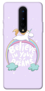 Чехол Believe in your dreams unicorn для OnePlus 8