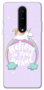 Чехол Believe in your dreams unicorn для OnePlus 8