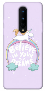 Чохол Believe in your dreams unicorn для OnePlus 8