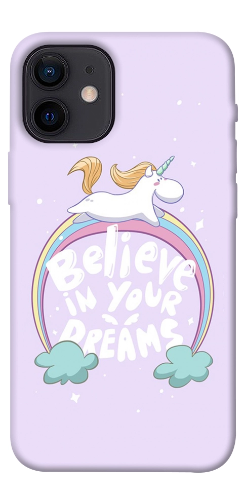 Чехол Believe in your dreams unicorn для iPhone 12 mini