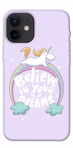 Чохол Believe in your dreams unicorn для iPhone 12 mini