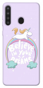 Чехол Believe in your dreams unicorn для Galaxy A21