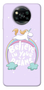 Чохол Believe in your dreams unicorn для Xiaomi Poco X3 Pro