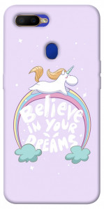 Чехол Believe in your dreams unicorn для Oppo A5s