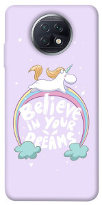 Чохол Believe in your dreams unicorn для Xiaomi Redmi Note 9T