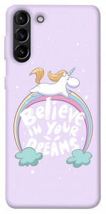 Чехол Believe in your dreams unicorn для Galaxy S21+