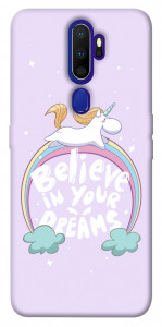 Чохол Believe in your dreams unicorn для Oppo A9 (2020)