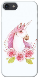 Чехол Единорог с цветами для iPhone 7 (4.7'')