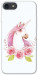 Чехол Единорог с цветами для iPhone 8