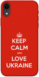 Чехол Keep calm and love Ukraine для iPhone XR