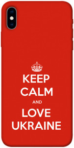 Чехол Keep calm and love Ukraine для iPhone XS (5.8")