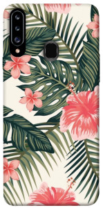 Чохол Tropic flowers для Galaxy A20s (2019)